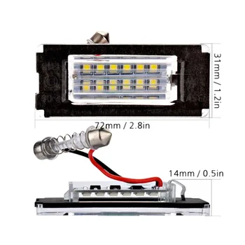 2Pcs LED Številko registrske Tablice Svetlobe Brez Napake registrske Tablice Svetloba Svetilke za BMW Mini Cooper R56 2006 - 2012