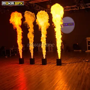 2pcs/veliko Ogenj Pralni Halloween Projektor Spray 3,5 M DMX Plamen Stroj z Varnostnim Kanal za nočni klub Disco Fazi