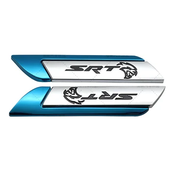 2pcs Za Chrysler, Dodge Charger Challenger 200C 300C SRT Hellcat Logotip Nalepko Kovinski Fender Dirke Značko Trim Nalepke Avto Tuning