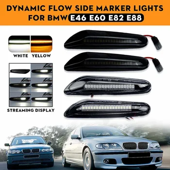 2x Avto LED Dinamični Strani Marker Luči, ki Teče Obrnite Signalna Lučka Indikatorska Blinker Za BMW E90 E91 E92 E93 E60 E87 E82 E46