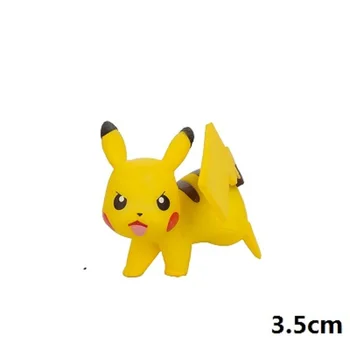 3-9 cm Pokemon Pet Zbirka Pikachu Bonsly Raichu Jolteon Flareon Minun Meowth Anime Številke Modela Igrače, Otroški Rojstni dan, Božič Darilo
