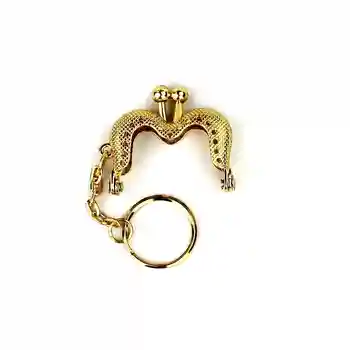 3 Kos/lot 4 cm Bronasto Srebrno Zlato mini M obliko kovine torbici okvir Poljub zaponko zaklepanje Z ključe vrečko dodatek 3 barve