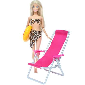 3 Kos/Paket =1x Poletje Plaža Kopalke Bikini Kopalke + Naključno 1x Kopanje Lifebuoy +1x Plaži Stol Pribor za Barbie Lutka