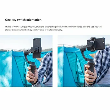 3 Osni Fleksibilni Gimbal Prostem Mini Univerzalno Zložljive Strokovno Selfie Palico Pametni Fotografije Za GoPro 4 5 6