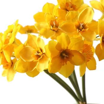3 Šopek Evropskem slogu, Simulacije Narcis Cvet Dnevni Sobi, Okna Okraski Ponaredek Cvetje, Poročni Scena Dekor Daffodil