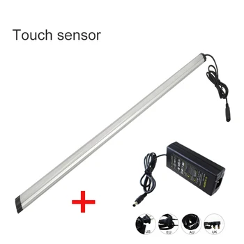 30 cm/50 cm 12V 8W/10W led bar senzor svetlobe detektor Touch stikalo z DC priključite v kabinet svetilka za Kabinet Kuhinja Razsvetljave