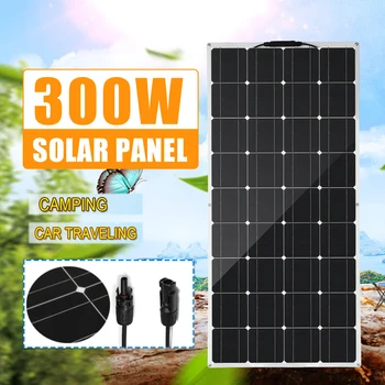 300W Prilagodljiv Solarni Panel 18V Sončne Celice Modul žičnice 18V Monokristalne Sončne Polnilnik za RV Čoln Domačo Streho Kampiranje SUV