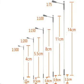30pcs/lot 1:75 1:100 Krajine Modela cooper led luči obsega visoke kakovosti za model stavbe