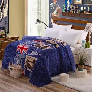 32 na prodajo London slog zastavo Koralni Flis Odejo na Posteljo tkanine Kopel Plišastih Brisačo Zraka Stanje Spanja Kritje posteljnina