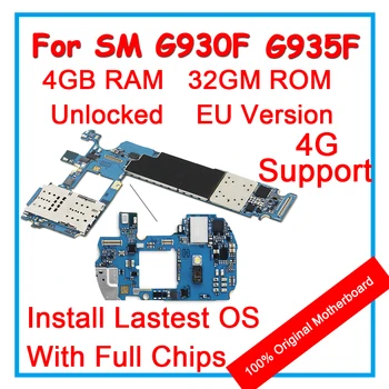 32GB Evropi Različica Izvirnega Matično ploščo Za Samsung Galaxy S7 Rob G930F/DS G935F/DS Sistema Android Logiko Odbor Z Čipom