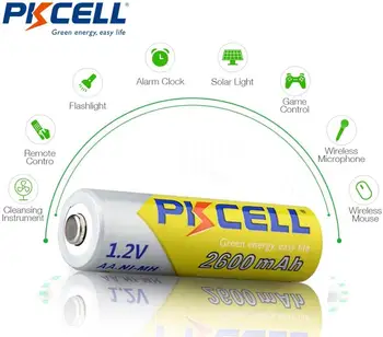 32Pcs PKCELL NIMH AA 1,2 V 2600mAh Baterija AA pilas recargables Za fotoaparat in igrače