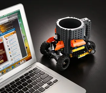 350 ml Ustvarjalne Mleka Vrč Skodelico Kave Ustvarjalne Gradnjo, na Opeko Vrč Skodelice Pitne Vode Držalo za LEGO gradniki Modela darilo