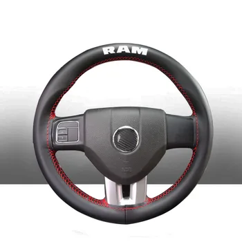 38 CM Vrh Pravega Usnja Volan Kritje za Dodge Ram Avto Notranja Oprema