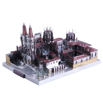 3D Kovinski Puzzle Znanega Arhitekta 229pcs Sestavite Model Stavbe za Vgradnjo DIY Jigsaw - Španija Katedrala Burgos, Darilo za Rojstni dan