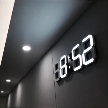 3D LED Digitalna Stenska Ura, Datum, Čas Celzija Nočna Prikaz Tabela Namizne Ure, Budilke, Iz dnevne Sobe