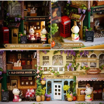 3D Lesene DIY Ročno Polje Gledališče Lutke Miniaturni Polje V Srečen Kotiček Cute Mini DIY Obrti Dekoracijo Sestavljanje Kompleti Igrače