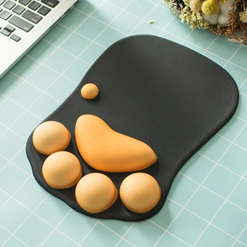 3D Mačka Tačka Mouse Pad Anti-Slip Mehki Silikonski Srčkan Miško Mat Silikonski Zapestje Počiva Blazine Miši Mat za Laptop PC Gaming Mousepad