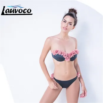 3D Tiskanje Cvet Ženske Kopalke 2020 Seksi Bikini Komplet Visoko Pasu Bikini Push Up Kopalke Dva Kosa Biquini Brazilski kopalke