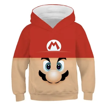3D Tiskanje Mario Fantje Hoodies Jeseni, pozimi Vrhnja oblačila Otroci mario Hooded vroče prodaje Majica Oblačila Otrok Dolgimi Rokavi Pulover