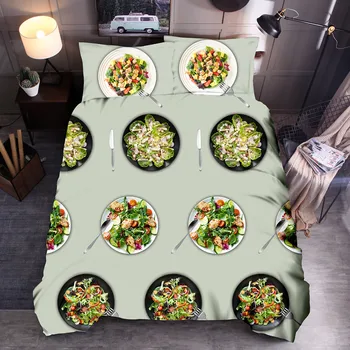 3D Zahodni Hrane Posteljnina nabor Burrito Rjuhe kritje nastavite kraljica Palačinka Posteljo skladu Mehiški torto odeja kritje Kralj Kraljica Twin bedclothes