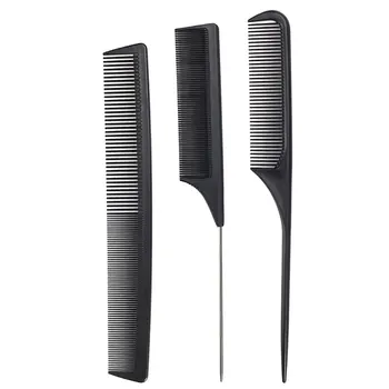 3pcs Hairbrush Nastavite Veslo Detangling Krtačo Široko Zob Anti-statični Ogljikovih Vlaken Masaža Glavnik MH88