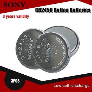 3PCS Original Sony CR2450 CR 2450 3V 550mah Litijeve Baterije Za swatch gledati Avto ključ ure Pedometer Gumb gumbaste