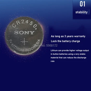 3PCS Original Sony CR2450 CR 2450 3V 550mah Litijeve Baterije Za swatch gledati Avto ključ ure Pedometer Gumb gumbaste