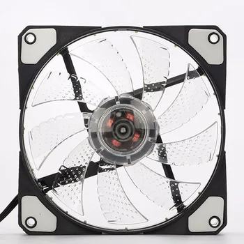 3PCS Računalnik 16DB Ultra Tiho 15 Led Primeru Fan Heatsink Hladilnik za Hlajenje, 12CM Fan,12VDC 3P IDE 4Pin, Večbarvna