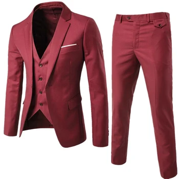 3Pcs/Set Luksuzni Plus Velikost Moških Formalnih Poslovnih Telovnik, Suknjič Tuxedos Poročno Obleko