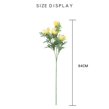 3pcs/veliko Svile Kozmos Umetno Cvetje Simulacije Chrysanthemum Ponaredek Cvetje Veje Šopek Doma Poroka Stranka Dekor Umetnosti Cvetlični