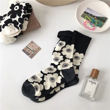 3pieces/veliko Risanka cvetlični letnik nogavice ženske 2020 jeseni in pozimi nov prihod veleprodajno ceno