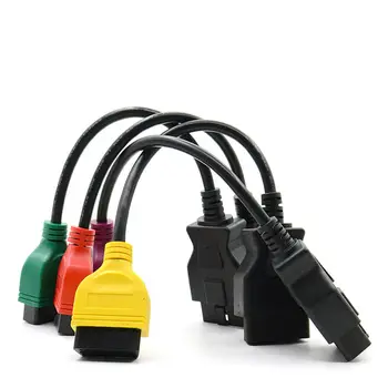 4 Kos/ Set za Fiat Ecu Scan 4 Fi Adapter Priključek na OBD2 16Pin OBD Kabel za Fiat Štirih Barvah