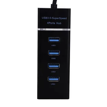 4 Ports USB 3.0 HUB z Močjo Polnjenja in Stikalo za Več USB Razdelilnik Porta Plošča USB3.0 USB3 USB-ZVEZDIŠČE, Hab USB Adapter P15
