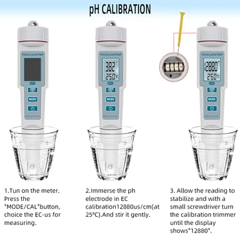 4 v 1 PH/TDS/ES/Temperature Merilnik PH-686 PH Meter Digitalni Kakovosti Vode Monitor Tester za Bazeni Pitna Voda 30% popusta