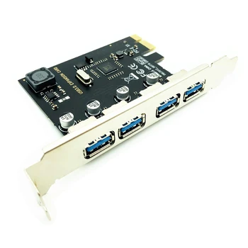 4 Vrat USB 3.0 PCI-E Širitev Kartico PCI Express PCIe USB 3.0 HUB Tok 4-Port USB3.0 Krmilnik USB 3 0 PCI e PCIe Express 1X