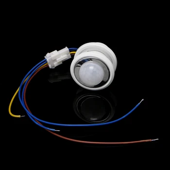 40 mm LED PIR Detektor Ir Senzor Gibanja Stikalo z časovnim Zamikom Nastavljiv