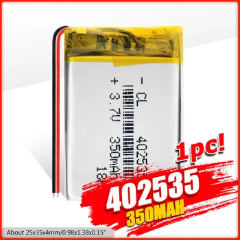402535 3,7 V litij-polimer baterija 350Mah Polnilne Li-ion Celice S PCB Za MP3 Elektronske Igrače Pametne Watch Bluetooth Miši