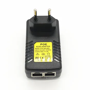 48V 0.5 CCTV Varnostni Nadzor PoE Napajanje 24W POE Stenske Vtičnice POE Injektor Ethernet Adapter IP Kamero Telefona NAS EU Plug