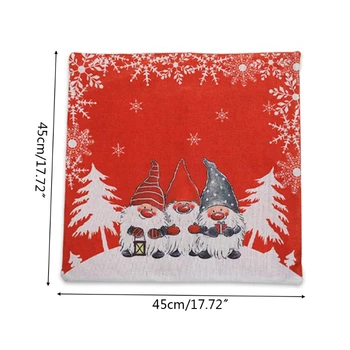 4pcs Božični Okraski Gnome švedski Tomte Vzglavnik Vrgel Kavč, Blazine Kritje Doma Dnevna Soba Dekoracijo