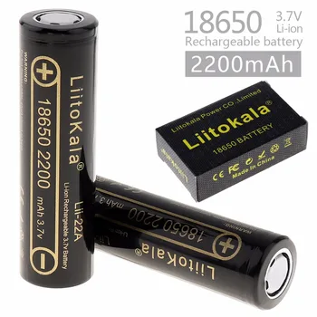 4pcs HK LiitoKala Lii-22A 3,7 V 18650 2200mAh Baterija za Polnjenje li ion Baterije Li-ionska Litij Baterija za Svetilko