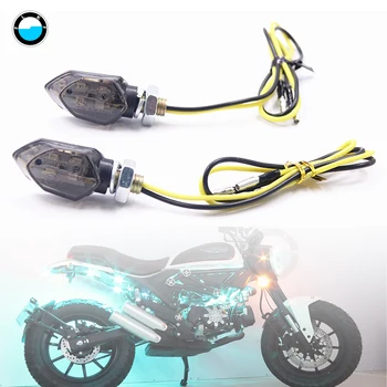 4pcs Mini Motocikel 5LED Dim Objektiv Obračajte Signalna Lučka Blinker Amber Motocikla po Meri DIY Kolesarske Svetilke