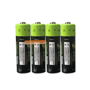 4pcs ZNTER 1,5 V AA 1250mAh li-polymer li-po polnilna litij-li-ion baterije z USB kablom pack