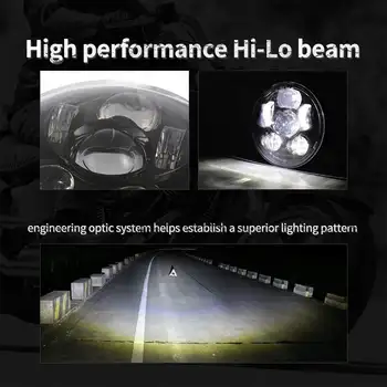 5.75 Palčni H4 H13 motorno kolo LED Žarometi Zaprti Projektor Hi-Lo Žarek Glavo Svetilka Za Harley Dyna Štirideset Osem XL1200X