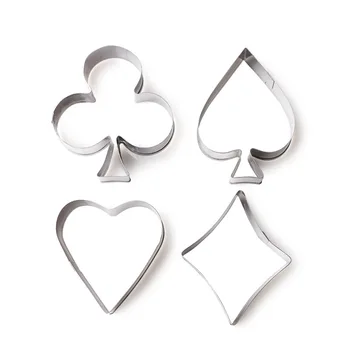 5 cm iz Nerjavečega Jekla Poker simbol, obliko Rezanje plesni Diy Gline Obrti Polymorph Klei Polimerne Gline Rezalnik Orodja 4pcs/veliko