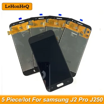 5 Kos/veliko LCD Za Samsung Galaxy J2 Pro 2018 J250 LCD-Zaslon, zaslon na Dotik, računalnike Zbora Za Samsung J250F J250H LCD