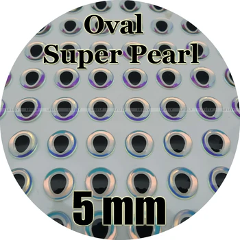 5 mm 3D Super Pearl (Ovalne Učencev Bel Krog) / Trgovina 350 Mehko Oblikovani 3D Holografski Ribe Oči, Letenje Vezava, Šablona, Lure
