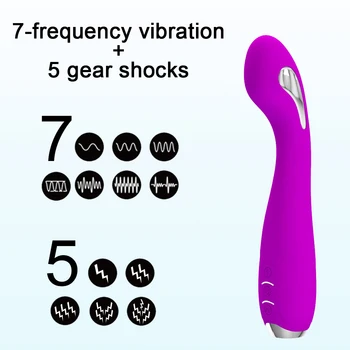 5 Načini Električnega Udara Močan Vibrator Sex Igrače za Žensko 7 Načini Magnetnih Impulzov Samodejno Thrusting Dildo, Vibrator Sex Shop