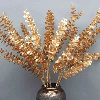 50 CM 70 CM Umetno Zlatih Palm Listi Božični Venec Materiala Ponaredek Rastline Veje Cvetlični Aranžma Doma Dekor Dodatki