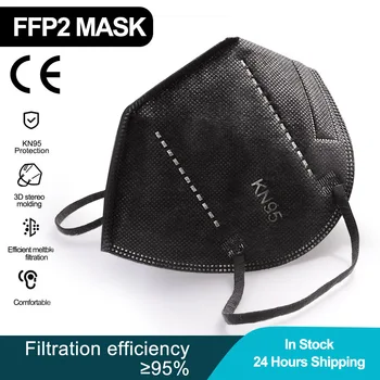 50PCS KN95 FFP2 Masko 5 Plasti Filter Proti prahu Dihanje Maske KN95 Za Odrasle Masko Filter Mascarillas ffp2reutilizable