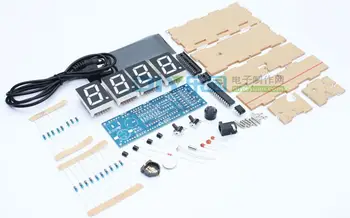 51 single-chip, digitalna ura, komplet za nadzor svetlobe 1 palčni LED digitalni cev elektronska ura DIY deli